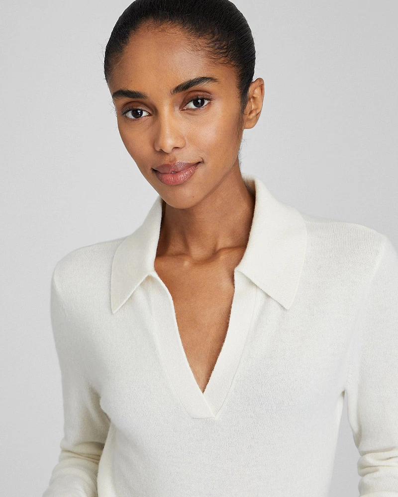 Cashmere Johnny Collar Sweater