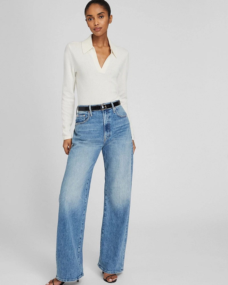 Cashmere Johnny Collar Sweater