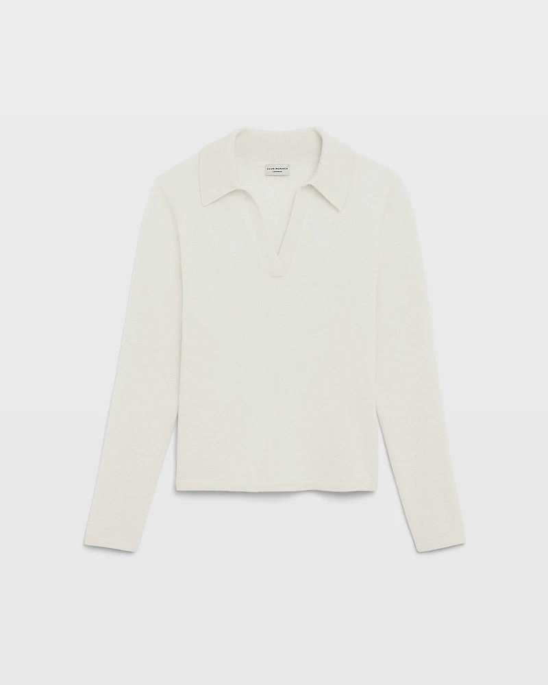 Cashmere Johnny Collar Sweater