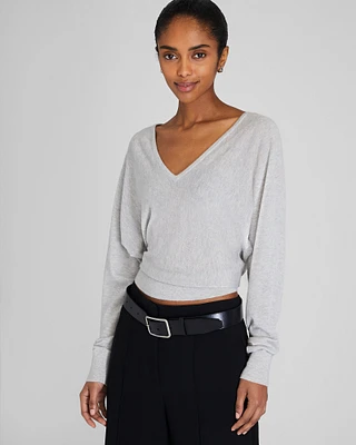 V-Neck Cashmere Dolman Sweater