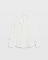 Silk Open-Neck Blouse