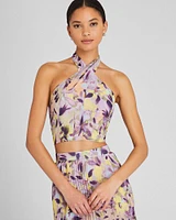 Georgette Tie Halter Top