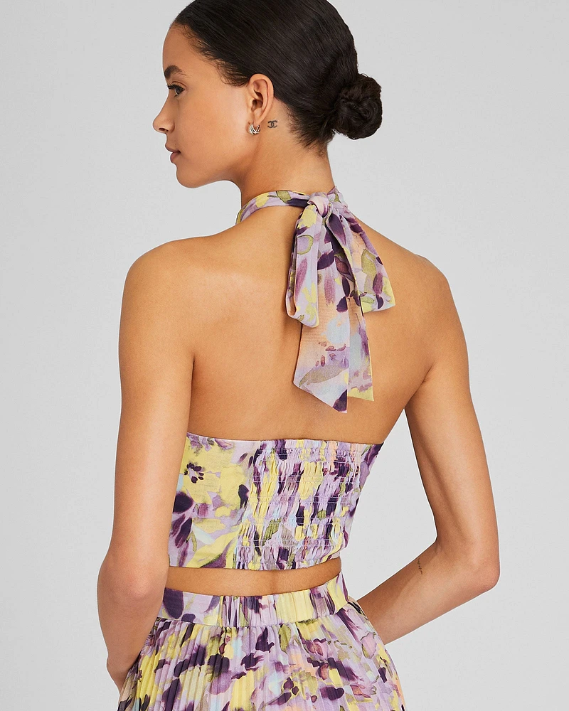 Georgette Tie Halter Top