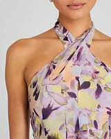 Georgette Tie Halter Top
