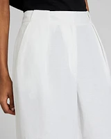 Wide Leg Linen Blend Trouser