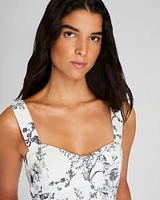 Toile Print Mini Dress