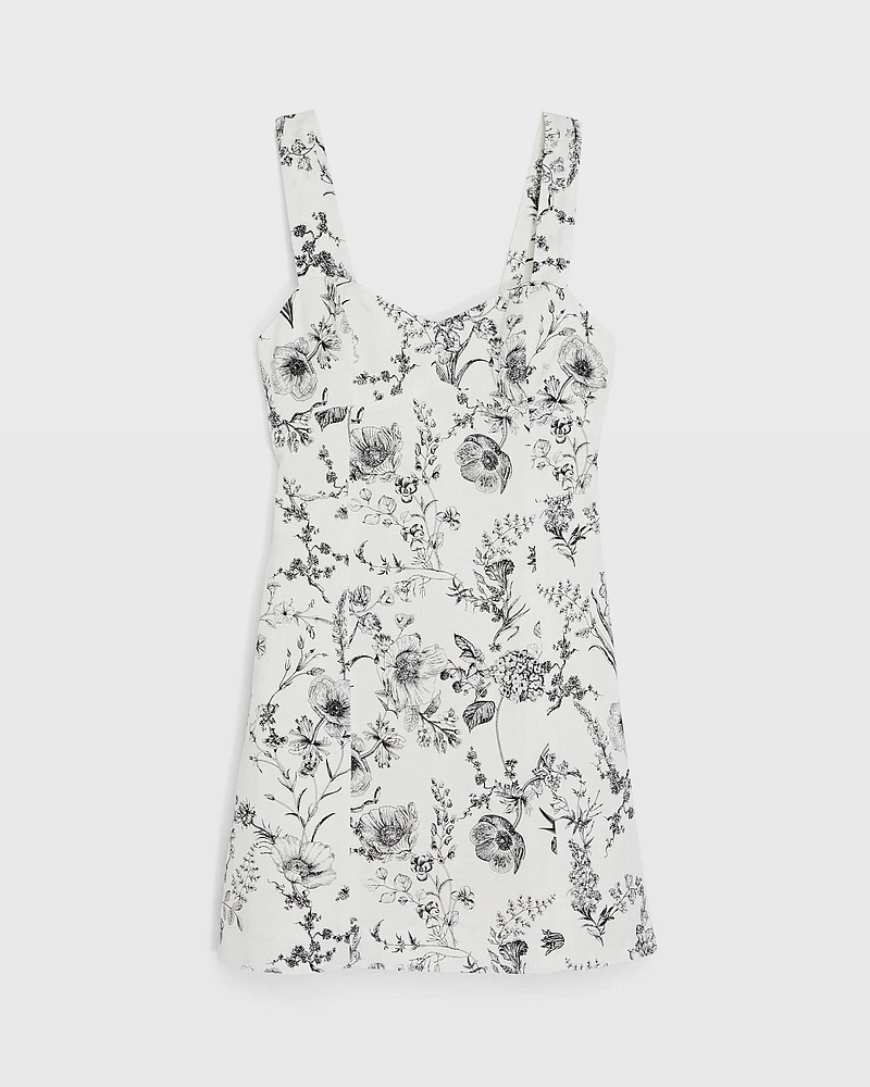 Toile Print Mini Dress