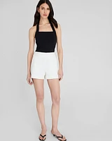 Textured High-Rise Short