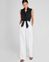 Sleeveless Linen Top