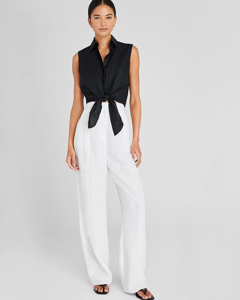 Sleeveless Linen Top