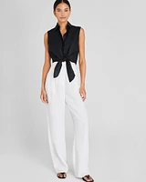 Sleeveless Linen Top