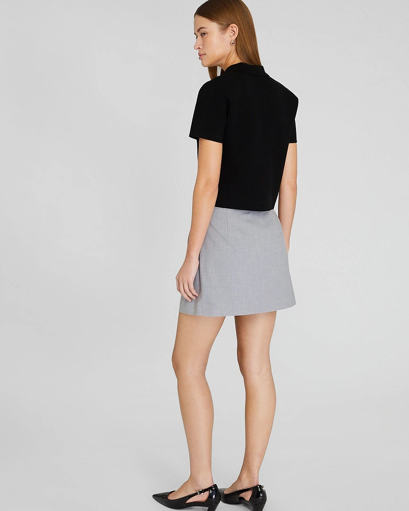 Lightweight Wool Mini Skirt