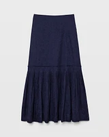 Flounce Hem Maxi Skirt