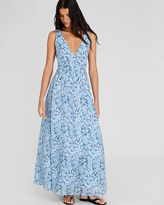 Sleeveless Organza Maxi Dress