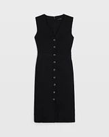 Button Front Pencil Dress
