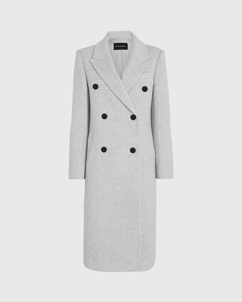 Peak Lapel Double-Breasted Coat