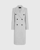 Peak Lapel Double-Breasted Coat