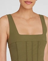 Square Neck Midi Dress