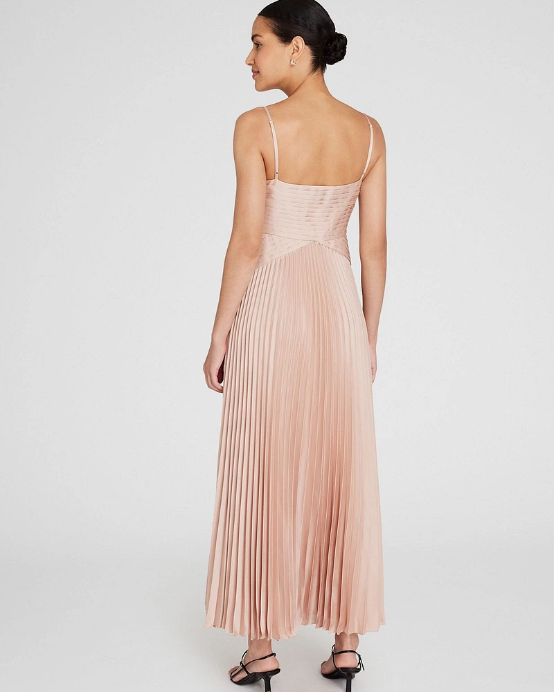 Pleated Occasion Maxi Dress