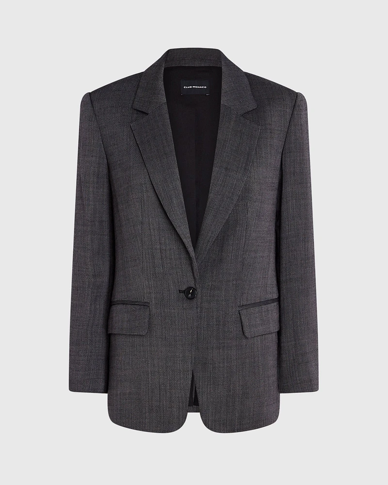 Relaxed Wool Twill Blazer