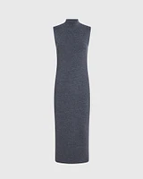 Merino Ribbed Mockneck Dress