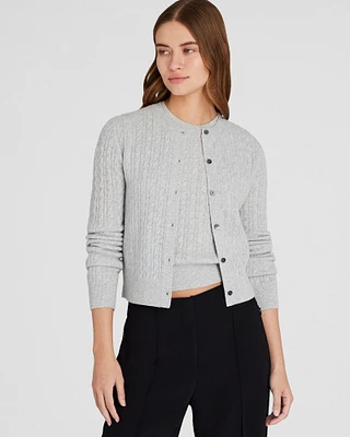 Cashmere Mini Cable Cardigan