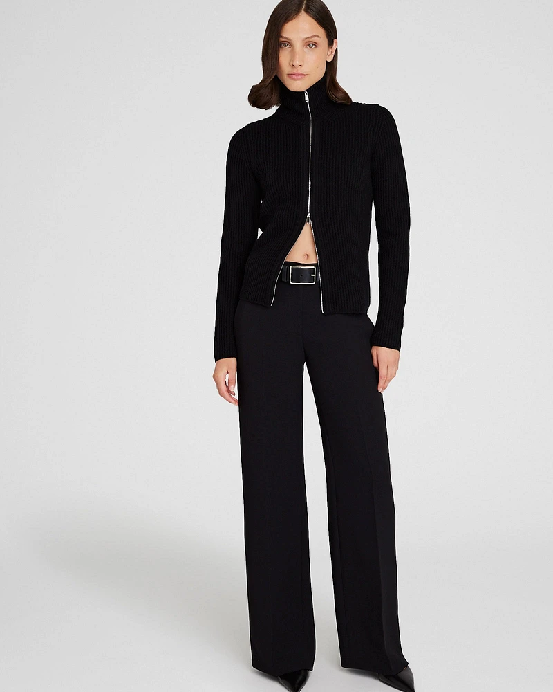 Slim Rib Full-Zip Sweater