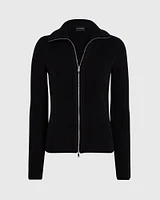 Slim Rib Full-Zip Sweater
