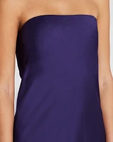 Strapless Silk Charmeuse Maxi Dress