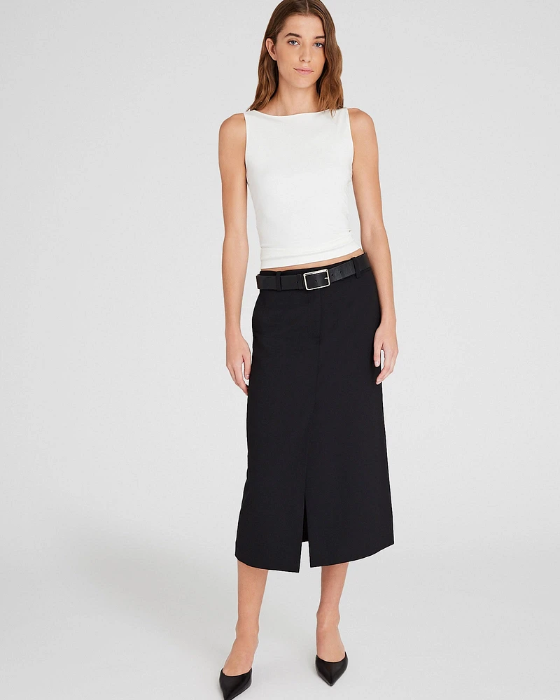 Sleeveless Boatneck Top