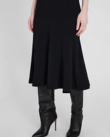 Crewneck Crepe Midi Dress