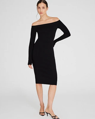 Off-The-Shoulder Sweater Dress