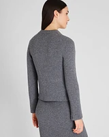Wool-Cashmere Blend Milano Stitch Cardigan