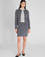 Wool-Cashmere Blend Milano Stitch Cardigan