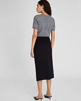 Wool Double-Faced Midi Skirt