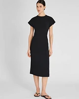Raglan Sleeve Crepe Dress