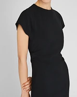 Raglan Sleeve Crepe Dress