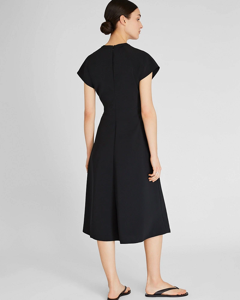 Raglan Sleeve Crepe Dress