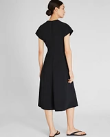 Raglan Sleeve Crepe Dress