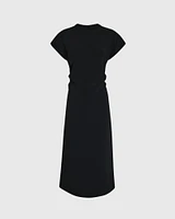 Raglan Sleeve Crepe Dress