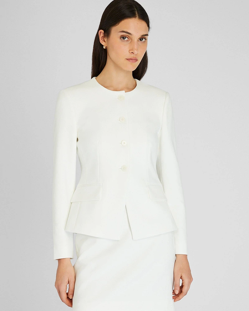 Crewneck Cutaway Blazer