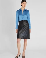 Slim Fit Silk Charmeuse Shirt