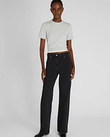 Cashmere Blend Shrunken Crew Neck Sweater