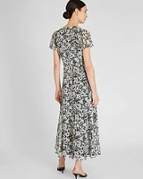 Flutter Sleeve Midi Dress