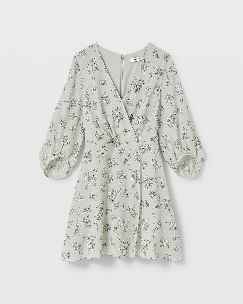 Pitched Sleeve Mini Dress