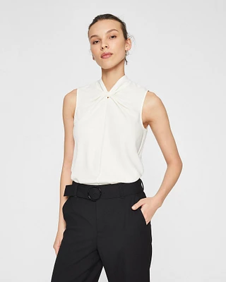 Sleeveless Twist Neck Top