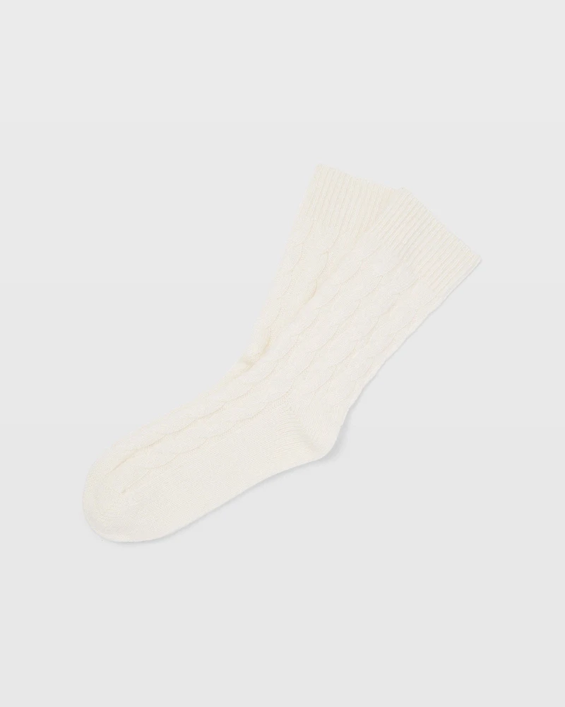 Cable-Knit Cashmere Socks