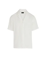 Short Sleeve Camp Collar Seersucker Shirt