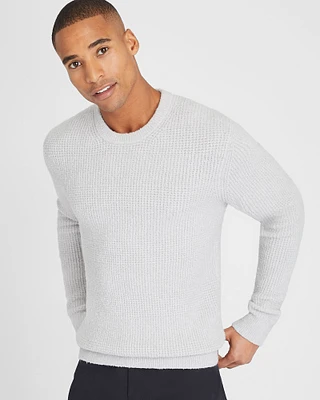 Bouclé Waffle Stitch Crewneck