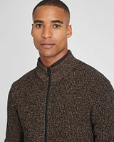 Textural Mouline Full Zip Sweater
